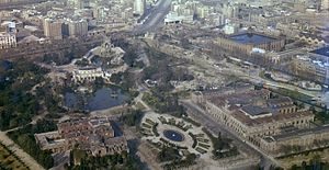 Parque de la Ciutadella de Barcelona, vista aérea 1961