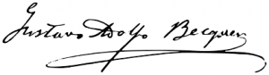 Firma de Gustavo Adolfo Bécquer