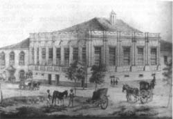 Sede de la antigua Academia Imperial de Medicina, Campo de Santana, Río de Janeiro, entre 1861 y 1874.