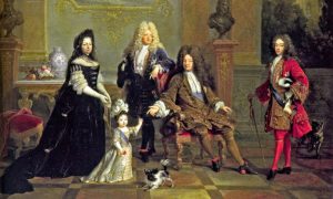 Luis XIV junto a su familia